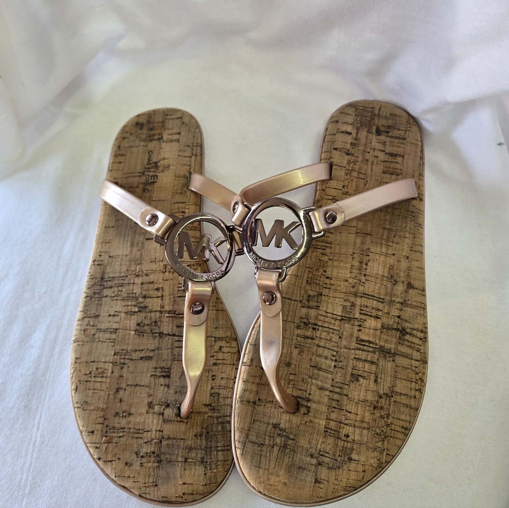 women's Michael Kors Copper jelly thong flip-flop sandals Size 8 - Picture 11 of 11